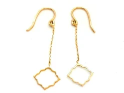 Boucles d'oreilles Transparence Or rose