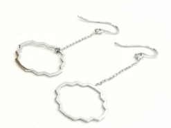 Boucles d'oreilles Transparence Or blanc