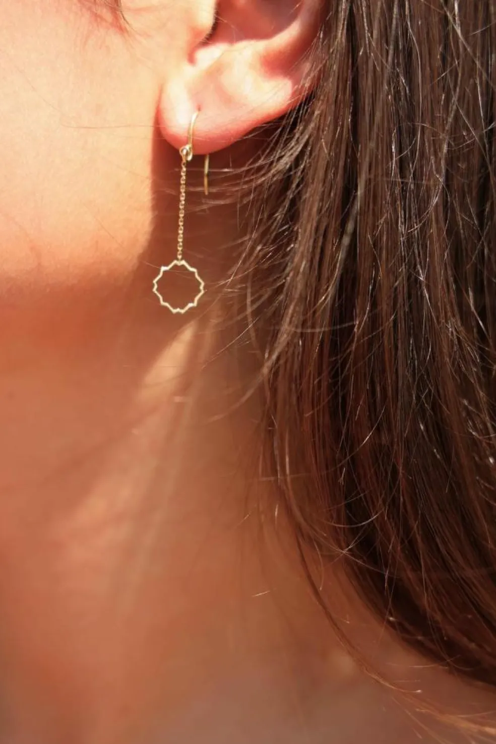 Boucles d'oreilles Transparence Or jaune