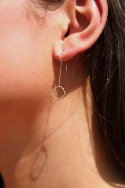 Boucles d'oreilles Transparence Or rose