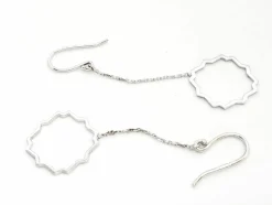 Boucles d'oreilles Transparence Or blanc