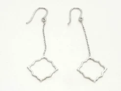 Boucles d'oreilles Transparence Or blanc