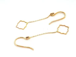 Boucles d'oreilles Transparence Or rose