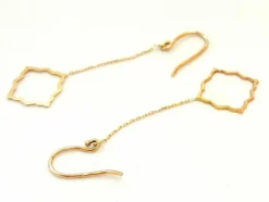 Boucles d'oreilles Transparence Or rose