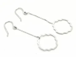 Boucles d'oreilles Transparence Or blanc