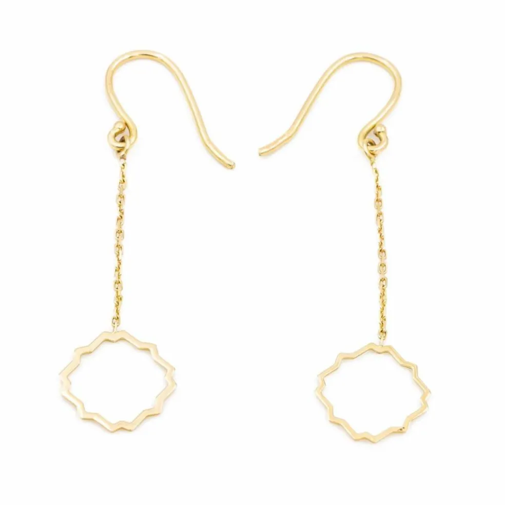 Boucles d'oreilles Transparence Or jaune