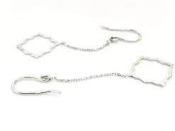 Boucles d'oreilles Transparence Or blanc