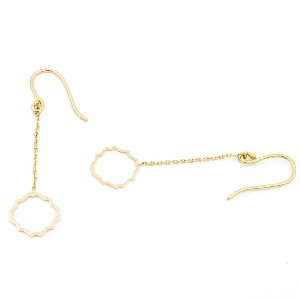 Boucles d'oreilles Transparence Or jaune