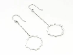 Boucles d'oreilles Transparence Or blanc