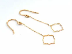 Boucles d'oreilles Transparence Or rose