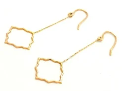 Boucles d'oreilles Transparence Or rose