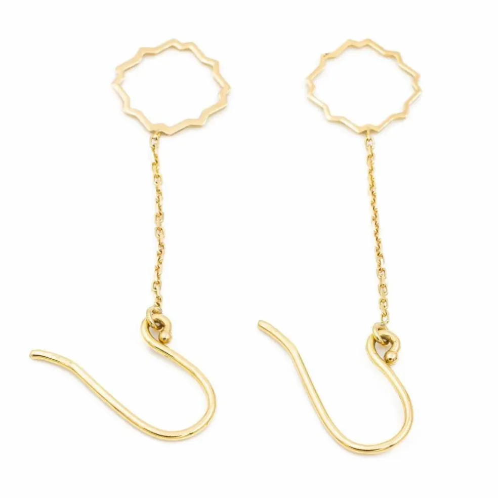 Boucles d'oreilles Transparence Or jaune