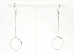 Boucles d'oreilles Transparence Or blanc