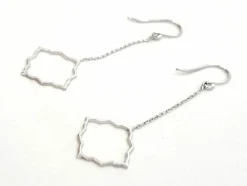 Boucles d'oreilles Transparence Or blanc