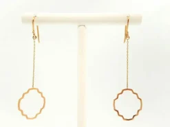 Boucles d'oreilles Transparence Or rose