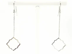 Boucles d'oreilles Transparence Or blanc