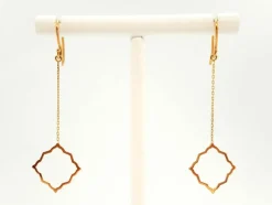 Boucles d'oreilles Transparence Or rose