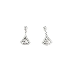 Boucles d'Oreilles Triangle Diamant