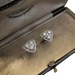 Boucles d'oreilles triangle diamants 0,85 ct