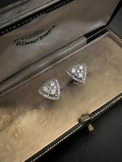 Boucles d'oreilles triangle diamants 0,85 ct