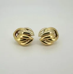 Boucles d'oreilles trois tons d'or