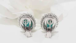 Boucles d'oreilles Turquoise Diamants