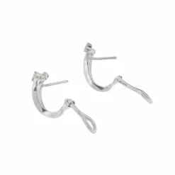 Boucles d'oreilles V diamants