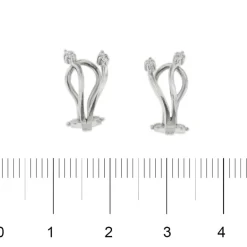 Boucles d'oreilles V diamants