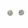 Boucles d’oreilles vintage diamants , saphir , émeraudes