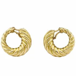 Boucles d'oreilles vintage, or jaune.