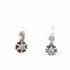 Boucles d'oreilles vintage or blanc diamants