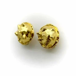 Boucles d'oreilles vintage modernes en or 22 carats Jean Mahie