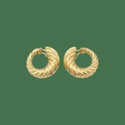 Boucles d'oreilles vintage, or jaune.