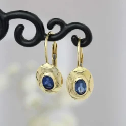 Boucles d'oreilles vintage saphirs