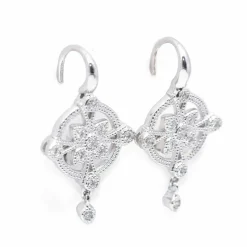 Boucles d'oreilles vintage ALT en or et diamants