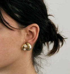 Boucles D'Oreilles Vintage Or & Perles