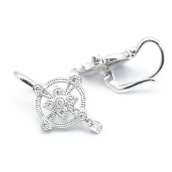 Boucles d'oreilles vintage ALT en or et diamants