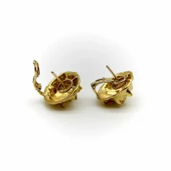 Boucles d'oreilles vintage modernes en or 22 carats Jean Mahie