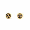 Bouton de manchette vintage en or émail et diamants