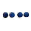 Boutons de manchette Art Déco en or rose, platine, diamants et lapis lazuli.