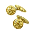 Boutons de manchette Art Nouveau or jaune