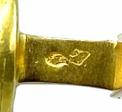 Boutons de manchette Art Nouveau or jaune