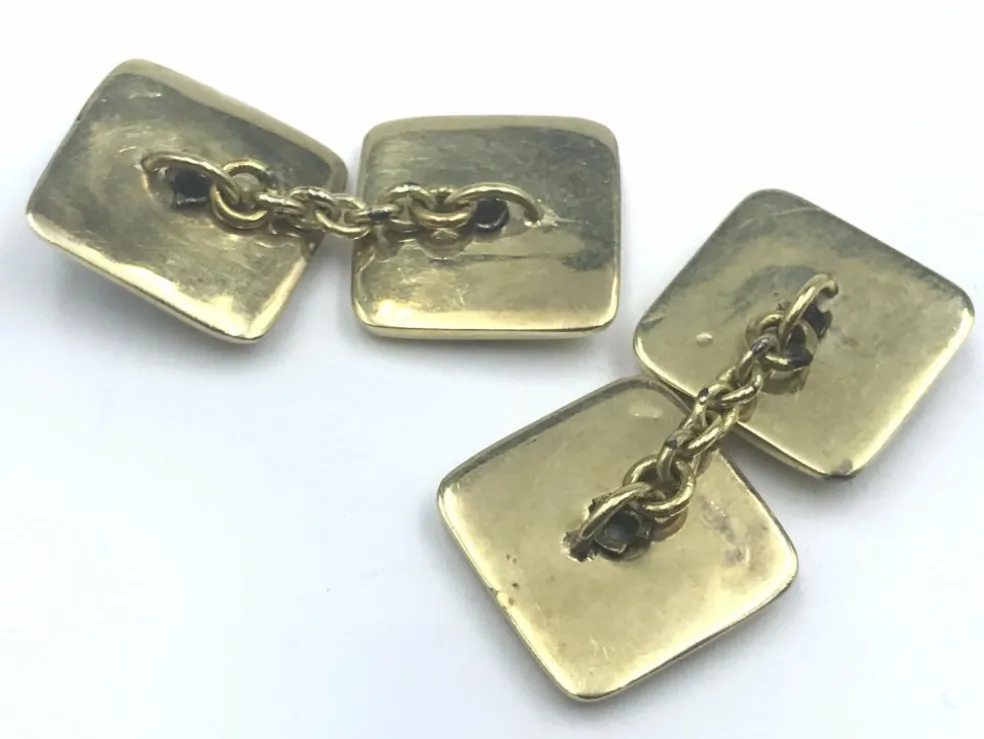 Boutons de manchette diamants en nacre