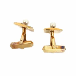 Boutons de manchette Echecs onyx perles