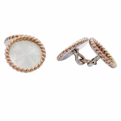 Boutons de manchette en deux tons d'or.
