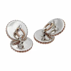 Boutons de manchette en deux tons d'or.