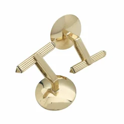 Boutons de manchette en or jaune et diamants.
