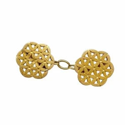 Boutons de manchette moucharabieh en or jaune