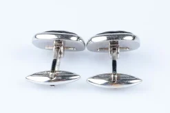 Boutons de manchette or blanc nacre