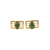 Boutons de Manchette Or Jaune Pierre Fine